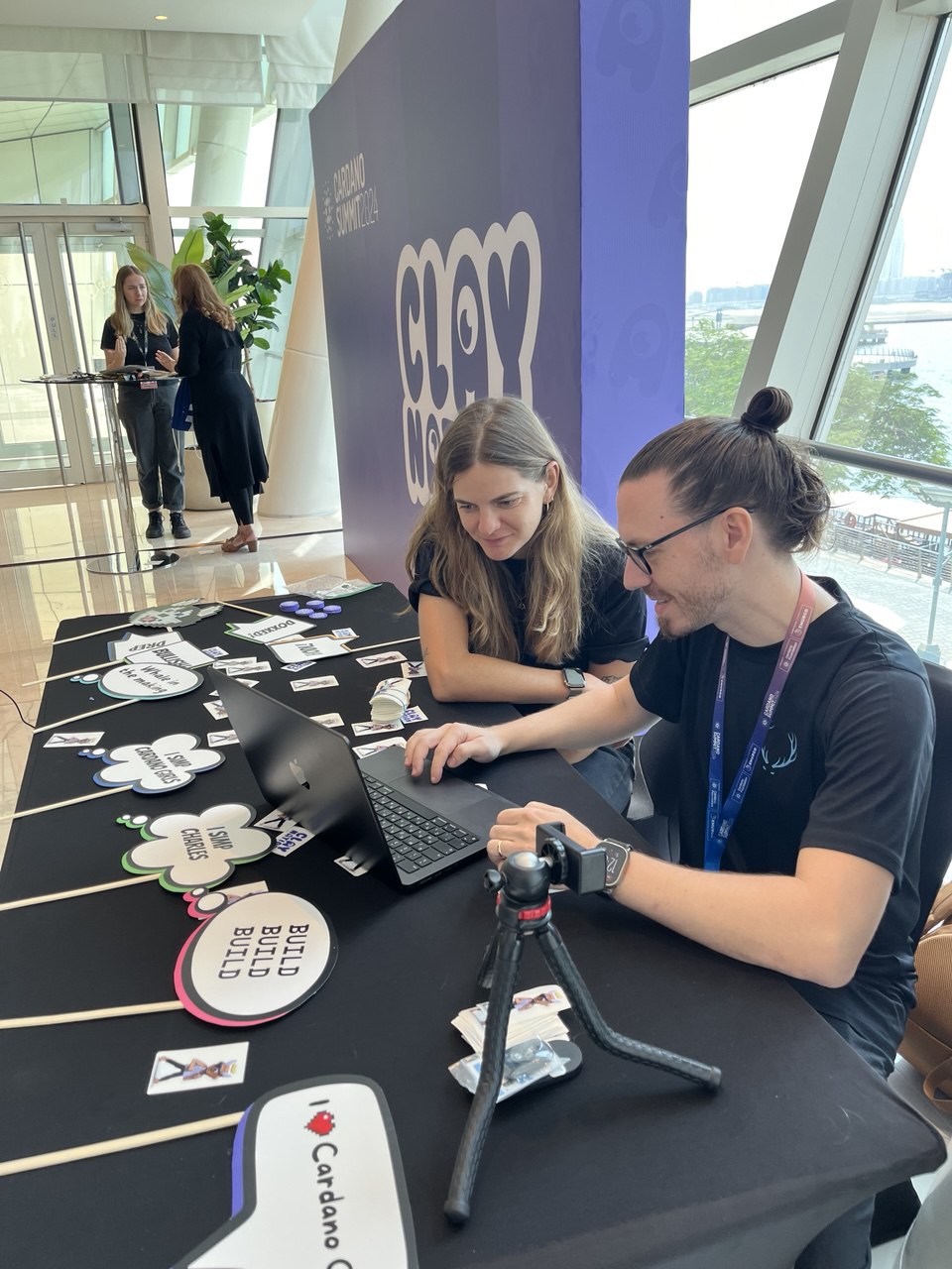 Adam CEO of Gero with Clay Nation at Cardano Summit Dubai 2024